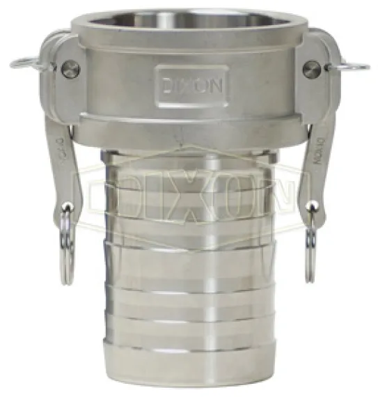 Global Crimp Style Cam & Groove Type C Coupler x Hose Shank