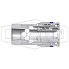 HTZ-Series Correct Connect® Flush Face Female Threaded Coupler CAD