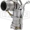 4" Bay-Lite Alum Drop Elbow Assy w/3" Coupler