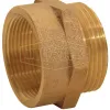 Domestic Female to Male Hex Nipple Brass